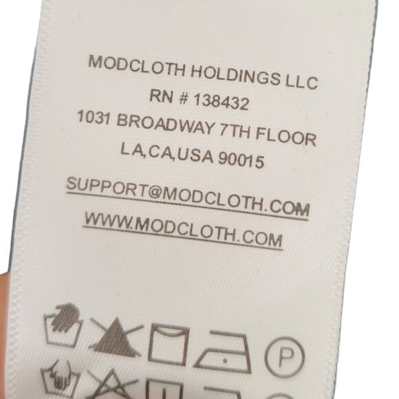 Modcloth Dress Sz Large L Black Polka Dot Velvet Sheer Long Sleeve Flowy - Picture 8 of 11